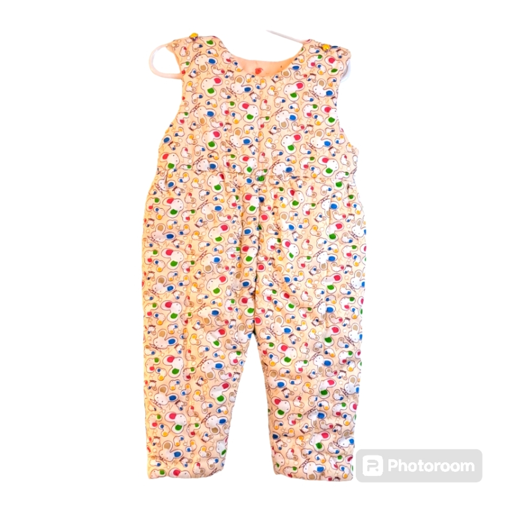 Cute Handmade Baby Overall Jumpsuit Bunny's Size 3 to 6 months